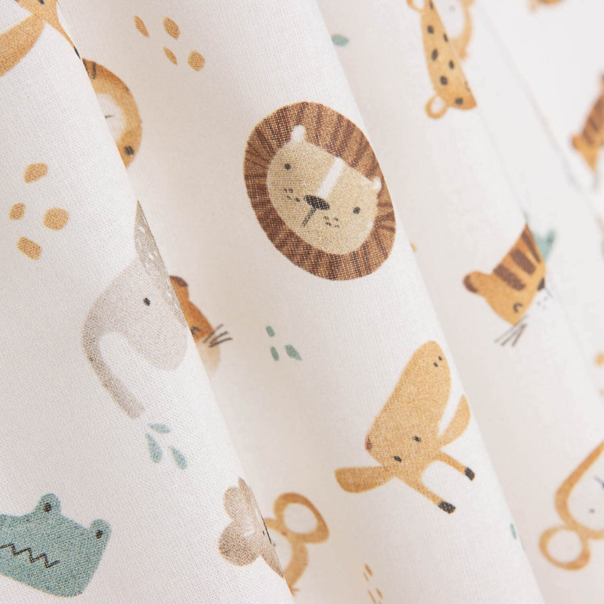 Percale de coton pour enfants – Animaux de la jungle - Ribes y Casals