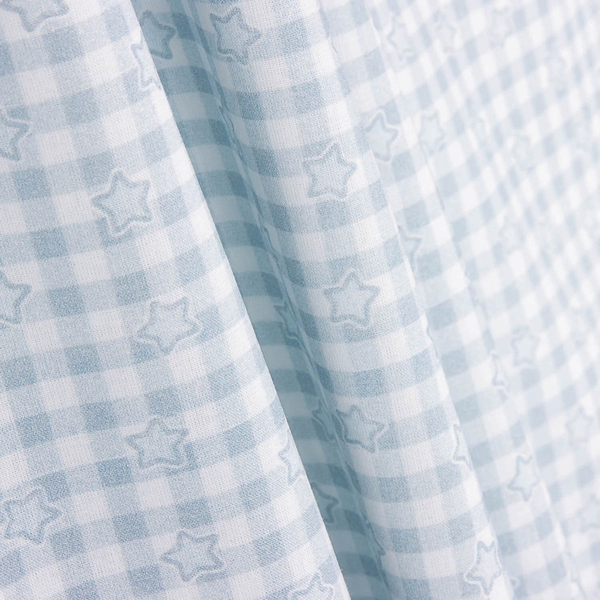 Percale de coton pour enfants – Vichy et étoiles - Ribes y Casals