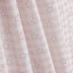 Percale de coton pour enfants – Vichy rose et étoiles - Ribes y Casals