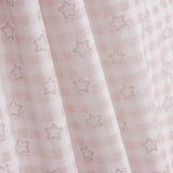 Percale de coton pour enfants – Vichy rose et étoiles - Ribes y Casals