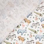 Percale imprimée « Safari sauvage » multicolore - Ribes y Casals
