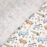 Percale imprimée « Safari sauvage » multicolore - Ribes y Casals
