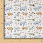 Percale imprimée « Safari sauvage » multicolore - Ribes y Casals