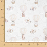 Percale imprimée « Petits aviateurs » beige - Ribes y Casals