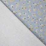 Percale imprimée « Dulce Pradera » bleue - Ribes y Casals