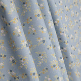 Percale imprimée « Dulce Pradera » bleue - Ribes y Casals