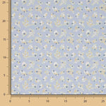 Percale imprimée « Dulce Pradera » bleue - Ribes y Casals