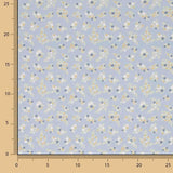 Percale imprimée « Dulce Pradera » bleue - Ribes y Casals