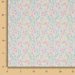 Percale imprimée « Jardin aquarelle pastel » - Ribes y Casals