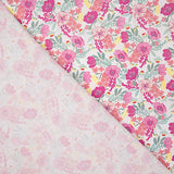Percale imprimée « Jardin de roses » rose - Ribes y Casals