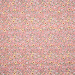Percale imprimée « Jardin sauvage » corail - Ribes y Casals