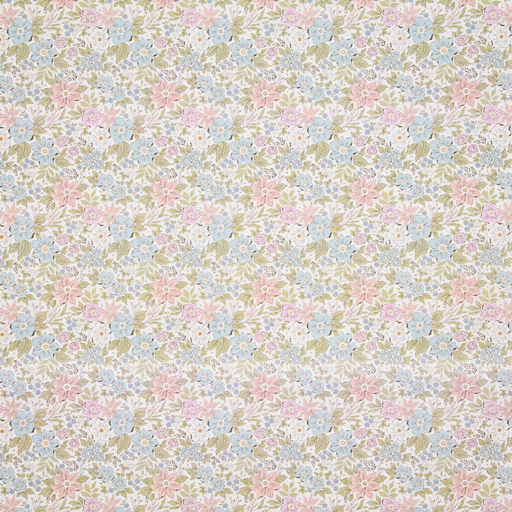 Percale imprimée « Jardin romantique pastel » - Ribes y Casals