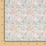 Percale imprimée « Jardin romantique pastel » - Ribes y Casals
