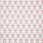 Percale imprimée de feuilles géométriques couleur corail - Ribes y Casals