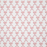 Percale imprimée de feuilles géométriques couleur corail - Ribes y Casals
