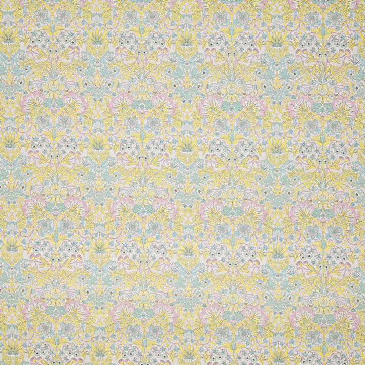Percale imprimée « Jardin de Versailles » jaune pastel - Ribes y Casals