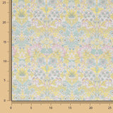 Percale imprimée « Jardin de Versailles » jaune pastel - Ribes y Casals