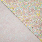 Percale imprimée « Jardin de Versailles » rose pastel - Ribes y Casals