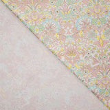 Percale imprimée « Jardin de Versailles » rose pastel - Ribes y Casals