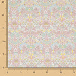 Percale imprimée « Jardin de Versailles » rose pastel - Ribes y Casals
