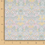 Percale imprimée « Jardin de Versailles » vert pastel aquatique - Ribes y Casals