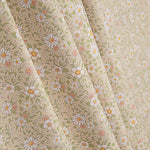 Percale imprimée « Marguerites de printemps » beige - Ribes y Casals