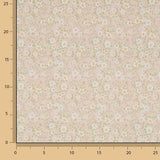 Percale imprimée « Marguerites de printemps » beige - Ribes y Casals