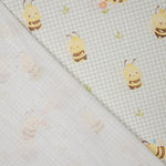 Percale imprimée « Abeillines adorables » beige - Ribes y Casals