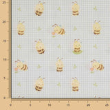 Percale imprimée « Abeillines adorables » beige - Ribes y Casals