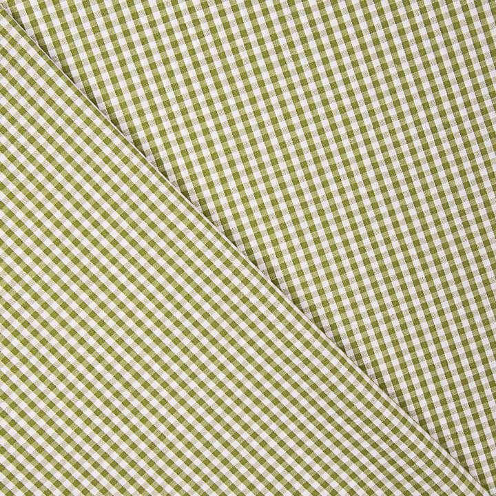 Percale imprimée mini-vichy olive - Ribes y Casals