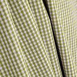 Percale imprimée mini-vichy olive - Ribes y Casals
