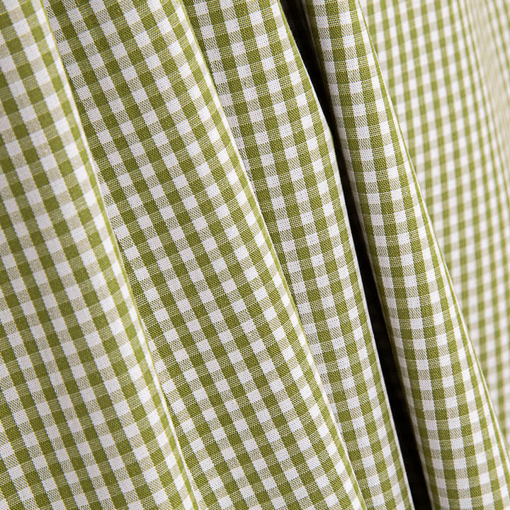 Percale imprimée mini-vichy olive - Ribes y Casals