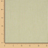 Percale imprimée mini-vichy olive - Ribes y Casals