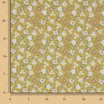 Percale imprimée « Flora » moutarde - Ribes y Casals