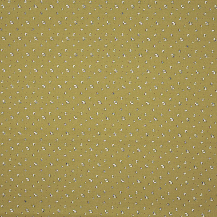 Percale imprimée mini-fleurs fleuri couleur miel - Ribes y Casals