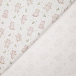 Percale imprimée « Les petits ours de la forêt » beige - Ribes y Casals