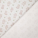 Percale imprimée « Les petits ours de la forêt » beige - Ribes y Casals