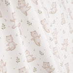 Percale imprimée « Les petits ours de la forêt » beige - Ribes y Casals