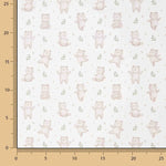 Percale imprimée « Les petits ours de la forêt » beige - Ribes y Casals