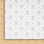 Percale imprimée « Petits ours volants » rose et bleu - Ribes y Casals