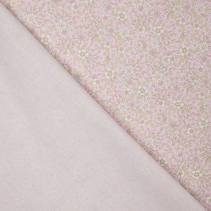 Percale imprimée « Marguerites de printemps » couleur mauve - Ribes y Casals