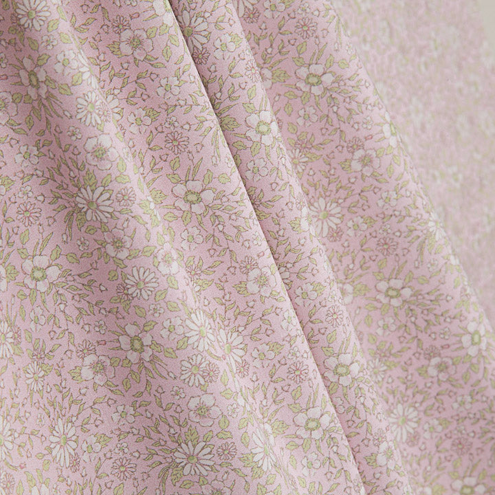 Percale imprimée « Marguerites de printemps » couleur mauve - Ribes y Casals