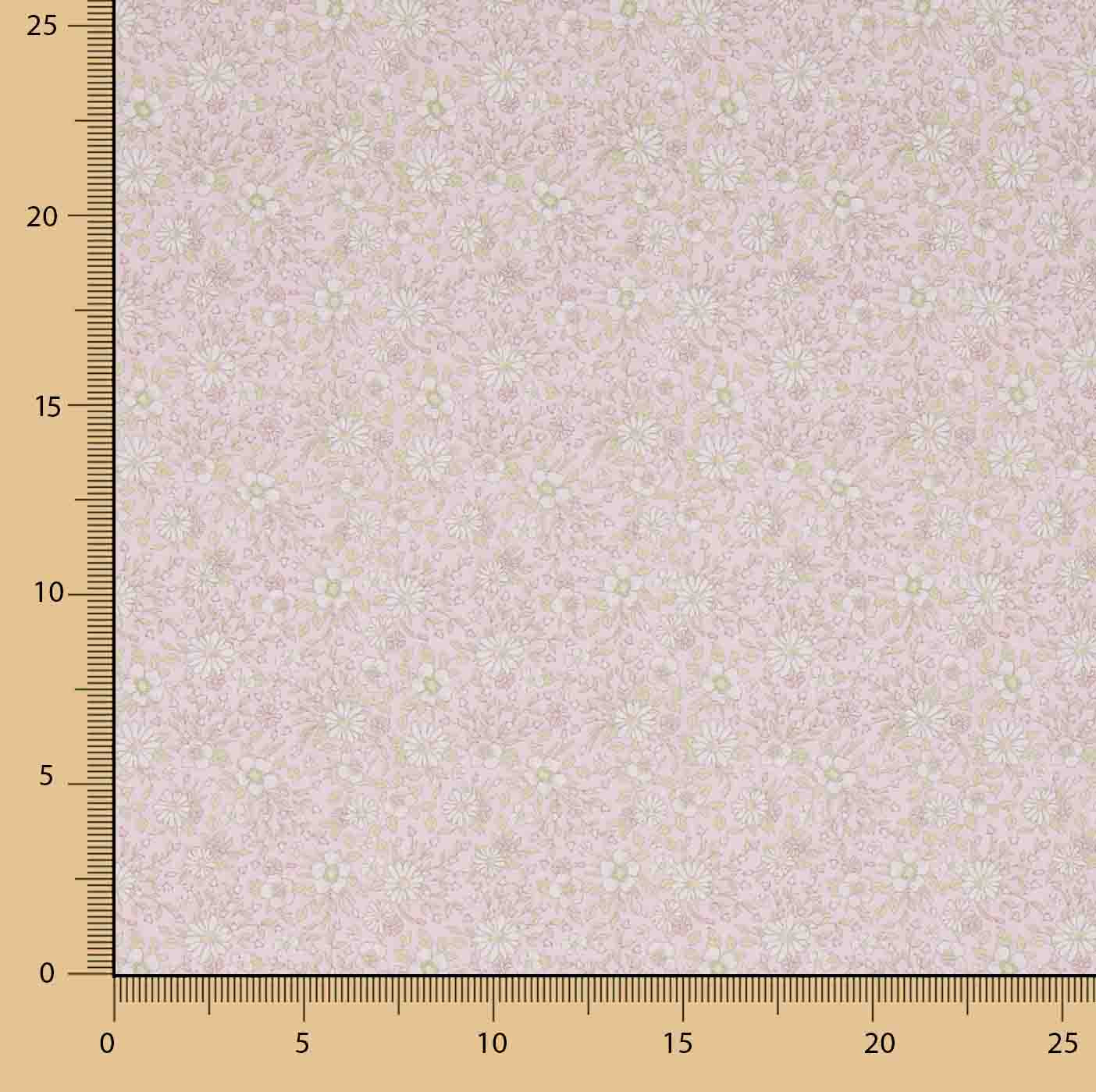 Percale imprimée « Marguerites de printemps » couleur mauve - Ribes y Casals