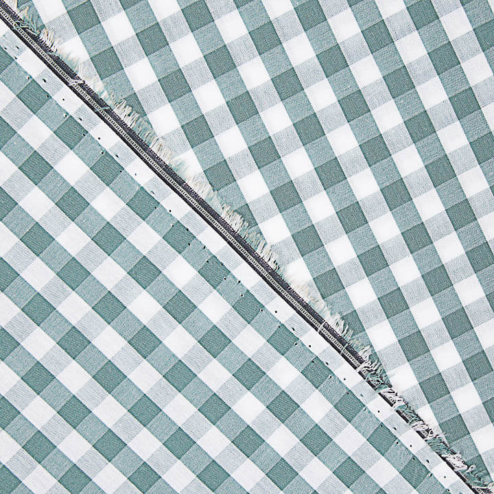 Percale imprimé Vichy vert d'eau - Ribes y Casals