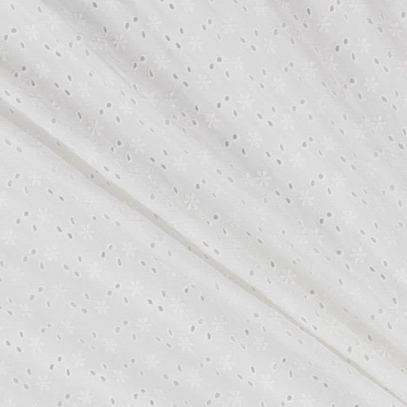 Tissu Broderie Anglaise Feuilles - Ribes y Casals