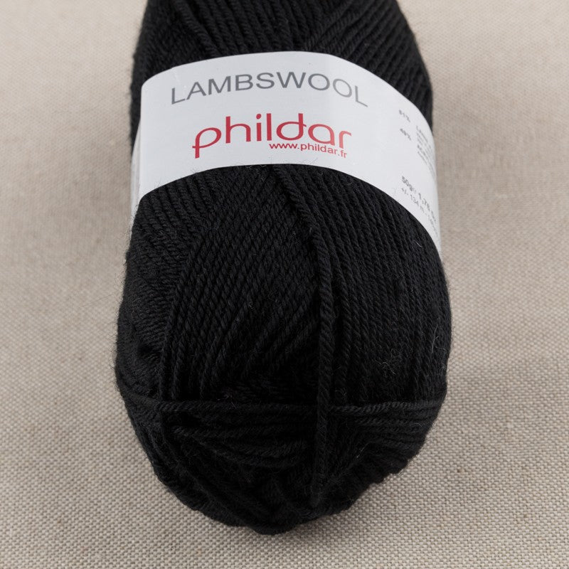 Pelote de Laine Noir Lambswool - Ribes y Casals