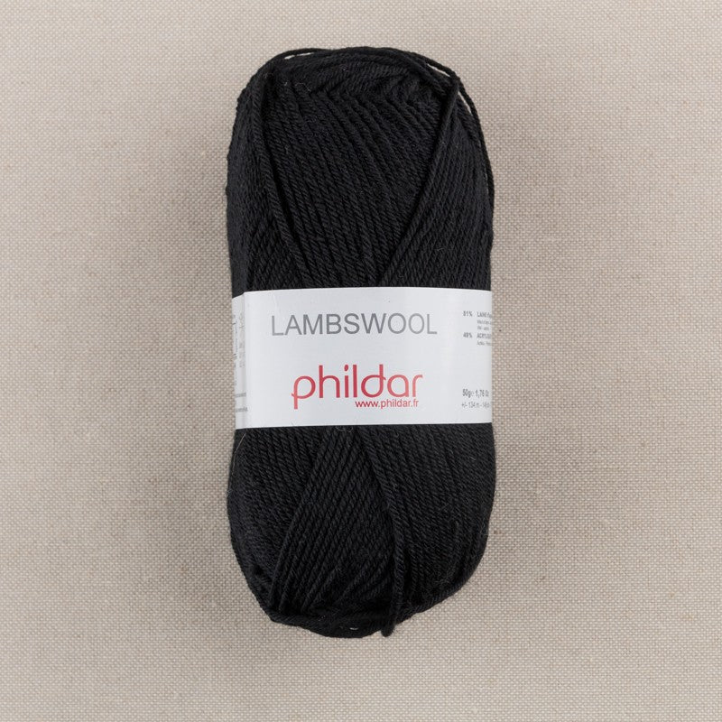 Pelote de Laine Noir Lambswool - Ribes y Casals