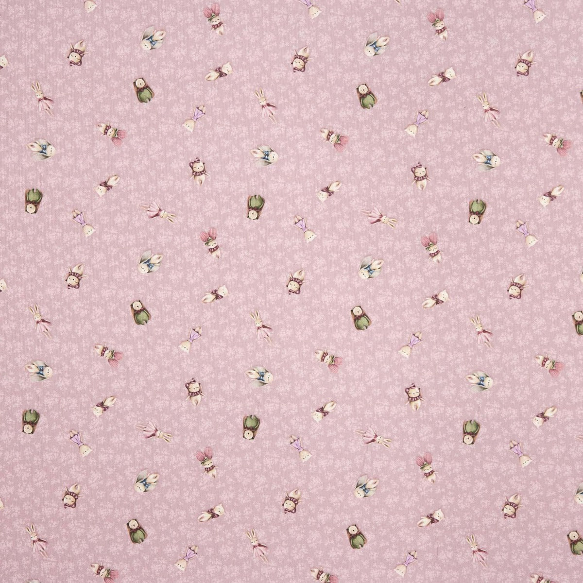 Piqué de coton Animaux violets - Ribes y Casals