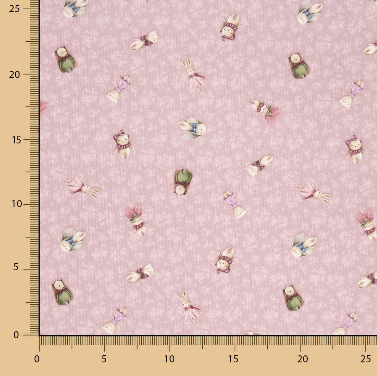 Piqué de coton Animaux violets - Ribes y Casals