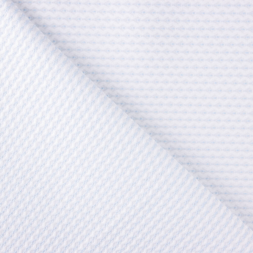 Piqué Vagues Brodées Bleu - Ribes y Casals